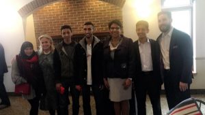 Fordson students photographed with Rep. Santana and Rep. Hammoud and Congresswoman Dingle