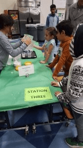Students doing a science experiment